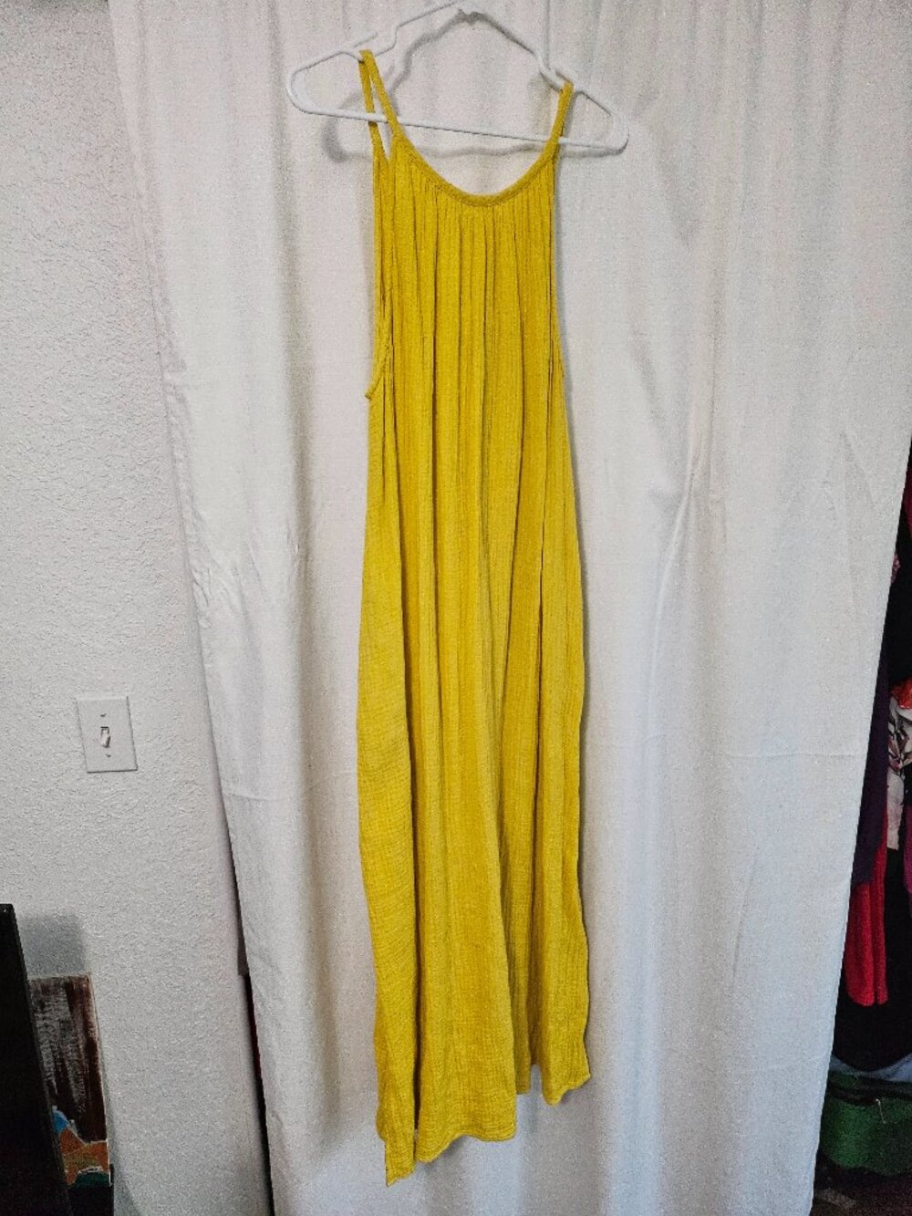 Yellow/gold cotton maxi dress
